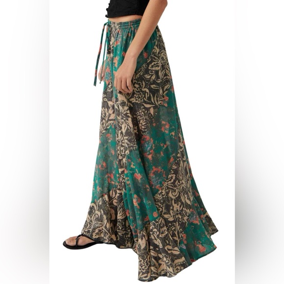 FREE PEOPLE Jackie Floral Maxi Skirt, Size L - Picture 2 of 7